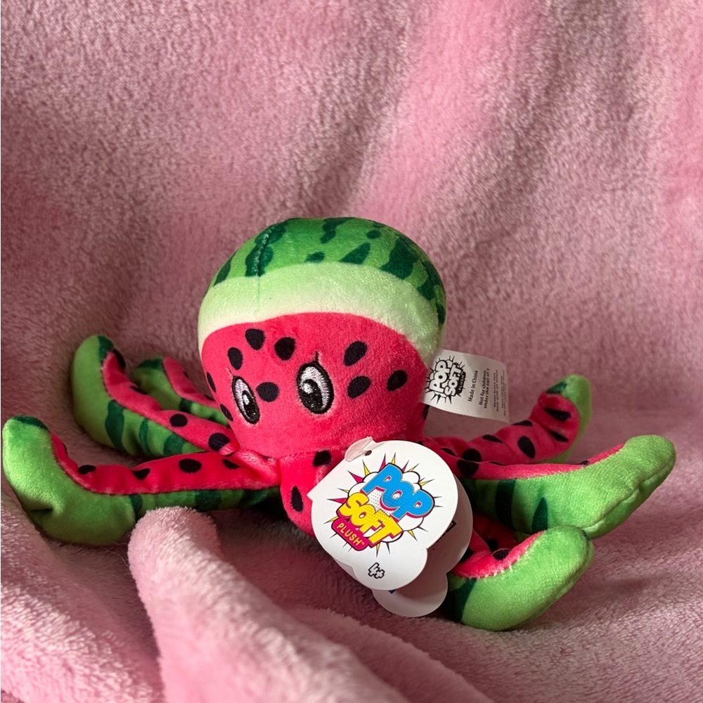 Pop art soft octopus mini plush BNWT
